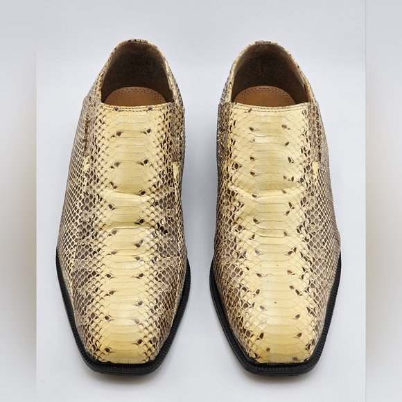 Genuine Python Snake Skin Shoes Giorgio Brutini Slip-On Dress Loafers Men 7M Rad - Picture 6 of 14